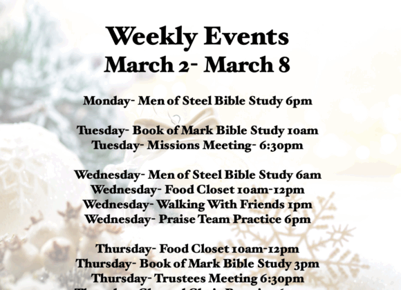 Weekly-March2a Weekly Events