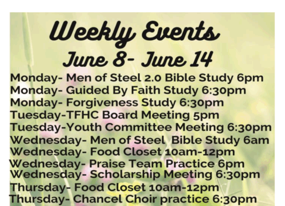 Weekly Events-6-7 Weekly Events