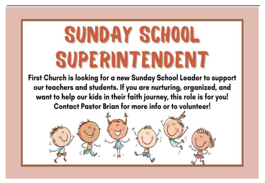 Sunday School Superintendent