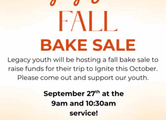 Legacy Youth Legacy Youth Fall Bake Sale