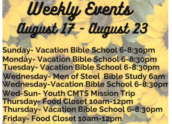weekly 8-15-26 Weekly Events