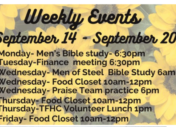 Weekly 9-14 Weekly Events