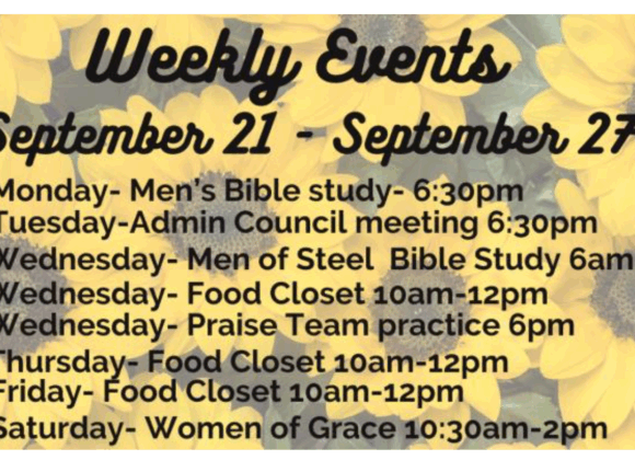 weeklhy-09-21 Weekly Events